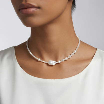 Baroque Pearl Gradient Necklace
