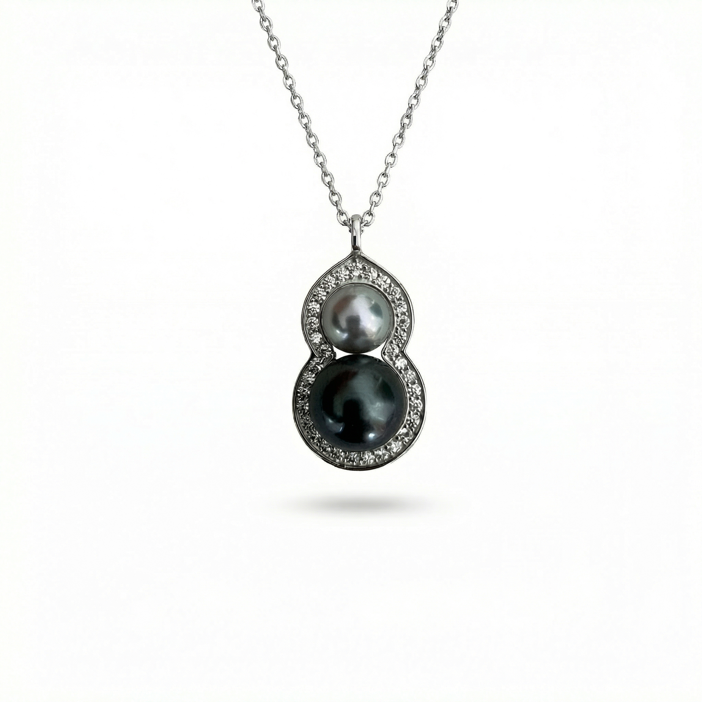 Tahitian & Akoya Sea Pearl Gourd Pendant