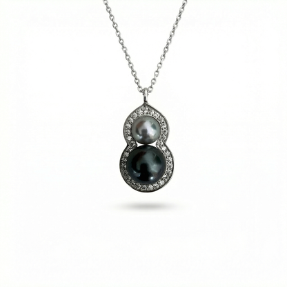 Tahitian & Akoya Sea Pearl Gourd Pendant