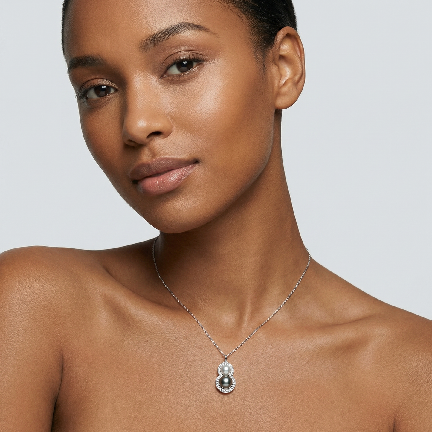 Tahitian & Akoya Sea Pearl Gourd Pendant