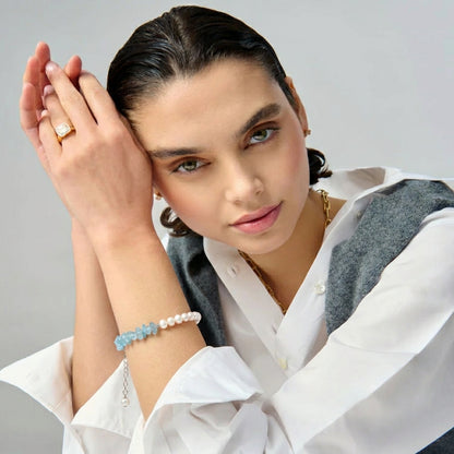 Aquamarine Veil Bracelet