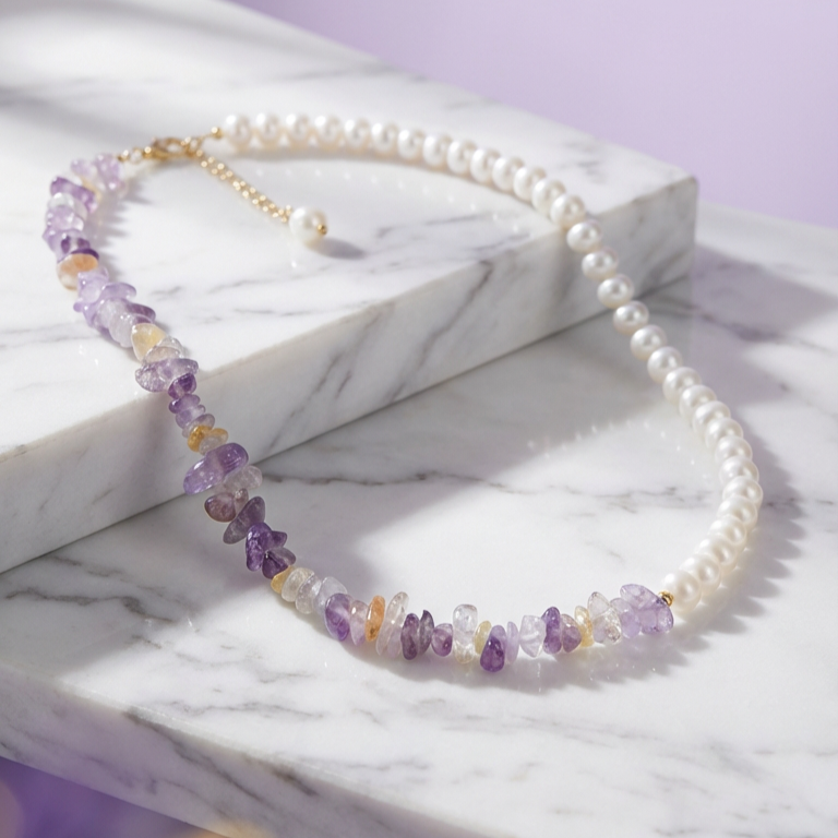 Amethyst Veil Necklace
